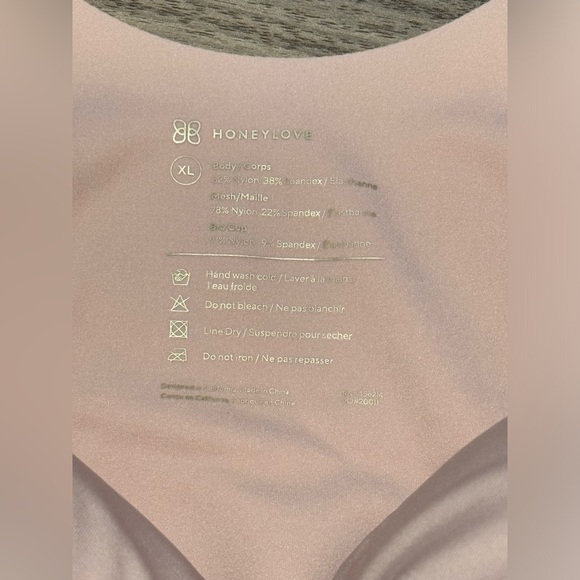 Honeylove LiftWear Cami Women’s XL Shapewear Tank Top Pink Lift Wear Stretch EUC - Picture 5 of 6